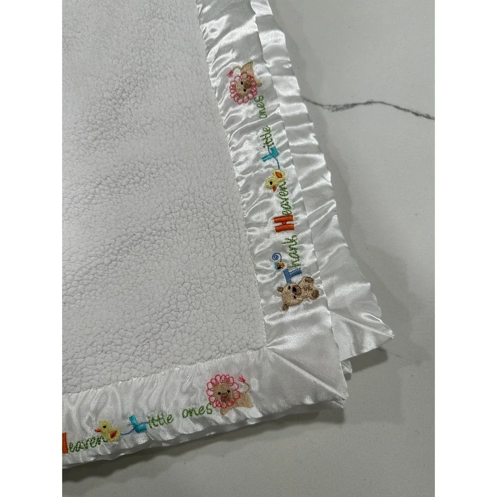 Child of Mine by Carters White Sherpa Baby Blanket Thank Heaven For Little Ones